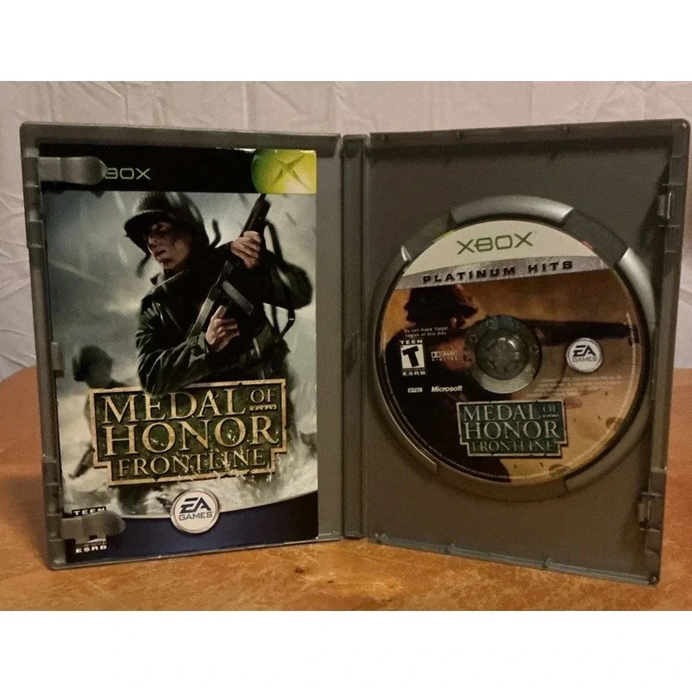 Medal of Honor: Frontline (Microsoft Xbox, 2002) Platinum Hits, No Test, Scratch